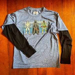 Men's Star Wars Stormtrooper Vader Fett Helmet Trio T-Shirt